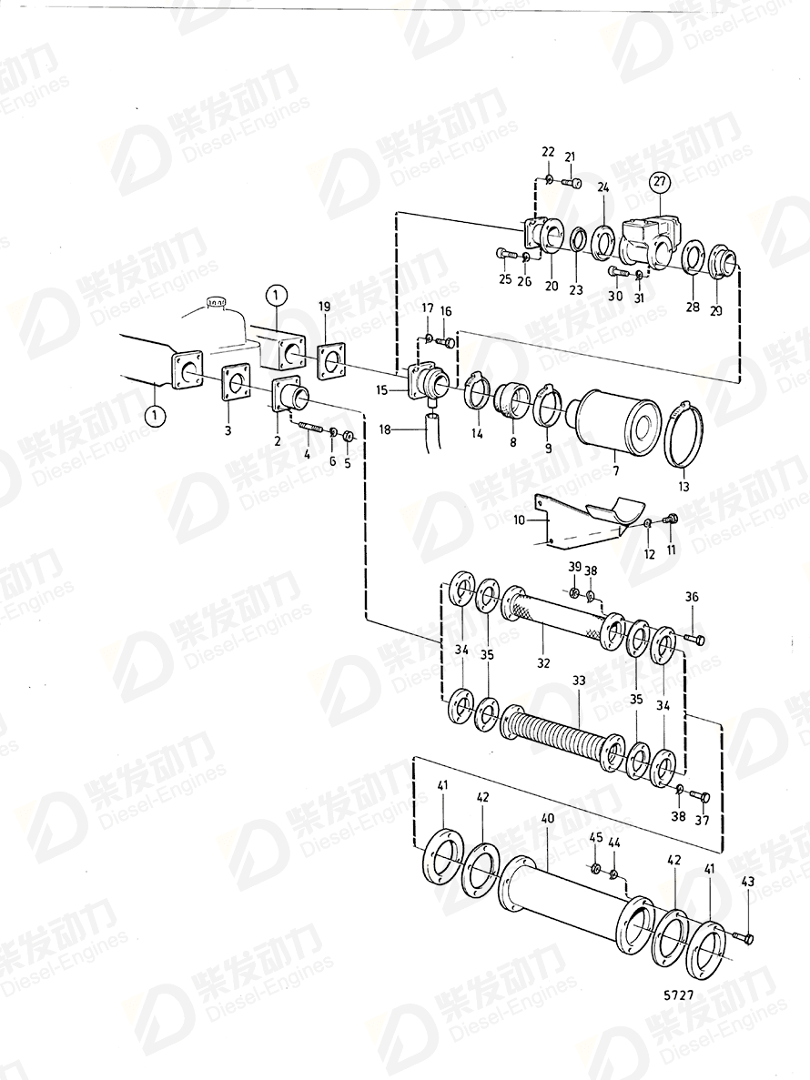 volvo penta Weld flange 842004 Drawing volvo penta Weld flange 842004 Drawing